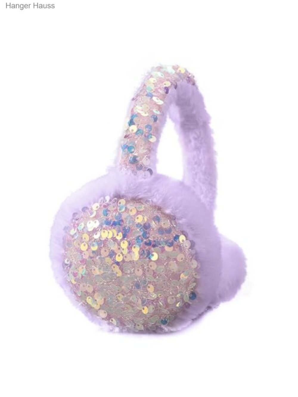 Kids Girls Sequins Knit Earmuffs Winter Warm Plush Ear Muffs Cold Weather Ear
